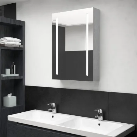 Bathroom cabinet with mirror and LED concrete gray 50x13x70 cm by vidaXL, bathroom vanities - Ref: Foro24-326495, Price: 108,...