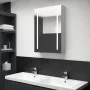 Armario de baño con espejo y LED gris hormigón 50x13x70 cm de vidaXL, Tocadores de baño - Ref: Foro24-326495, Precio: 108,08 ...