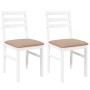 Sillas de comedor con cojines 2uds madera maciza blanco caucho von , Essstühle - Ref: Foro24-4102424, Preis: 80,27 €, Rabatt: %
