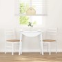 Sillas de comedor con cojines 2uds madera maciza blanco caucho von , Essstühle - Ref: Foro24-4102424, Preis: 80,27 €, Rabatt: %