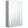 Armario de baño con espejo y LED gris hormigón 50x13x70 cm de vidaXL, Tocadores de baño - Ref: Foro24-326495, Precio: 108,08 ...