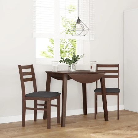 Sillas de comedor con cojines 2 uds madera maciza marrón caucho von , Essstühle - Ref: Foro24-4102418, Preis: 79,23 €, Rabatt: %