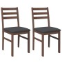 Sillas de comedor con cojines 2 uds madera maciza marrón caucho von , Essstühle - Ref: Foro24-4102418, Preis: 79,23 €, Rabatt: %