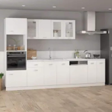 Armario de microondas madera contrachapada blanco 60x57x207 cm von , Küchenschränke - Ref: Foro24-3334017, Preis: 213,87 €, R...