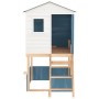 Parque infantil de exterior blanco y azul madera maciza abeto von , Schaukeln und Spielgeräte - Ref: Foro24-3376143, Preis: 6...