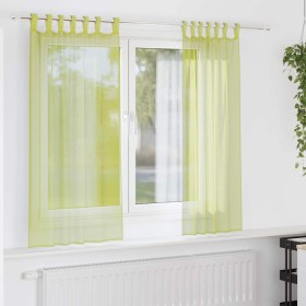 Cortinas de gasa con trabillas 2 uds. verde manzana by , Curtains and curtains - Ref: Foro24-4102252, Price: 13,58 €, Discoun...