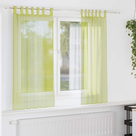 Cortinas de gasa con trabillas 2 uds. verde manzana von , Vorhänge und Gardinen - Ref: Foro24-4102252, Preis: 13,35 €, Rabatt: %