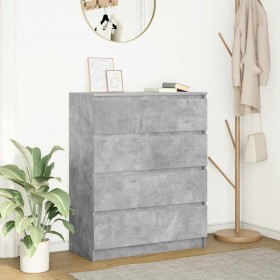 Aparador de madera de ingeniería gris hormigón 80x35x99 cm by , Sideboards - Ref: Foro24-3328483, Price: 128,45 €, Discount: %
