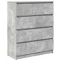 Aparador de madera de ingeniería gris hormigón 80x35x99 cm von , Sideboards - Ref: Foro24-3328483, Preis: 128,45 €, Rabatt: %