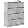 Aparador de madera de ingeniería gris hormigón 80x35x99 cm von , Sideboards - Ref: Foro24-3328483, Preis: 128,45 €, Rabatt: %