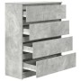 Aparador de madera de ingeniería gris hormigón 80x35x99 cm von , Sideboards - Ref: Foro24-3328483, Preis: 128,45 €, Rabatt: %