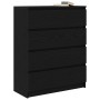 Aparador de madera de roble negro 80x35x99 cm de , Aparadores - Ref: Foro24-3328481, Precio: 135,74 €, Descuento: %