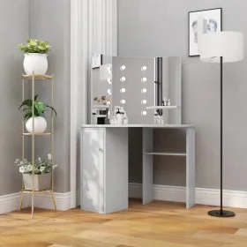 Corner dressing table with LED concrete gray 111x54x141.5 cm by vidaXL, Bedroom Dressers - Ref: Foro24-326535, Price: 174,36 ...