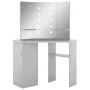 Eckschminktisch mit LED betongrau 111x54x141,5 cm von vidaXL, Schlafzimmerkommoden - Ref: Foro24-326535, Preis: 174,35 €, Rab...