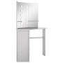 Corner dressing table with LED concrete gray 111x54x141.5 cm by vidaXL, Bedroom Dressers - Ref: Foro24-326535, Price: 169,01 ...