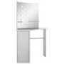 Eckschminktisch mit LED betongrau 111x54x141,5 cm von vidaXL, Schlafzimmerkommoden - Ref: Foro24-326535, Preis: 174,35 €, Rab...