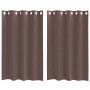Cortinas de gasa con ojales 2 uds marrón 140x175 cm von , Vorhänge und Gardinen - Ref: Foro24-4102066, Preis: 13,89 €, Rabatt: %