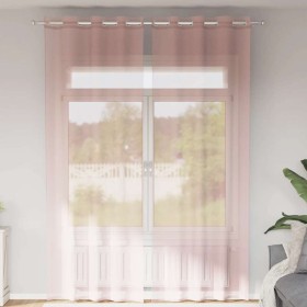 Cortinas de gasa con ojales 2 uds rosa 140x300 cm von , Vorhänge und Gardinen - Ref: Foro24-4102100, Preis: 16,43 €, Rabatt: %