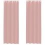 Cortinas de gasa con ojales 2 uds rosa 140x300 cm by , Curtains and curtains - Ref: Foro24-4102100, Price: 16,43 €, Discount: %