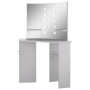Corner dressing table with LED concrete gray 111x54x141.5 cm by vidaXL, Bedroom Dressers - Ref: Foro24-326535, Price: 169,01 ...