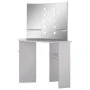 Eckschminktisch mit LED betongrau 111x54x141,5 cm von vidaXL, Schlafzimmerkommoden - Ref: Foro24-326535, Preis: 174,35 €, Rab...