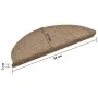 Self-adhesive stair mat 10 pcs 56x17x3 cm cream by vidaXL, Stair mats - Ref: Foro24-149693, Price: 30,84 €, Discount: %