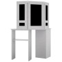 Corner dressing table with LED concrete gray 111x54x141.5 cm by vidaXL, Bedroom Dressers - Ref: Foro24-326535, Price: 169,01 ...
