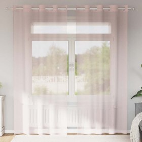 Cortinas de gasa con ojales 2 uds rosa claro 140x225 cm von , Vorhänge und Gardinen - Ref: Foro24-4102085, Preis: 14,75 €, Ra...