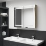 Armario de baño con espejo y LED color roble 80x12x68 cm by vidaXL, bathroom vanities - Ref: Foro24-326515, Price: 180,50 €, ...