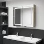 Badezimmerschrank mit Spiegel und LED-Beleuchtung in Eichenholzfarbe, 80x12x68 cm. von vidaXL, Badezimmerwaschtische - Ref: F...