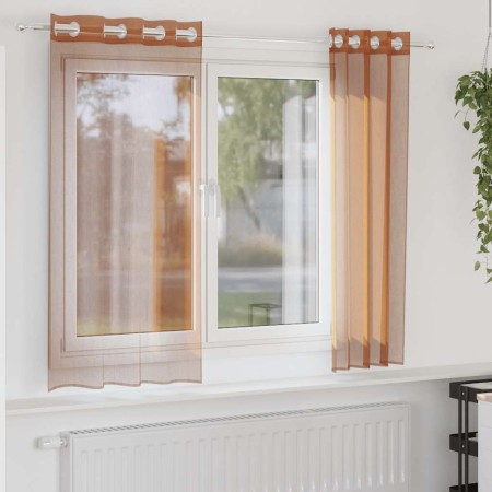 Cortinas de gasa con ojales 2 uds terracota von , Vorhänge und Gardinen - Ref: Foro24-4102137, Preis: 13,43 €, Rabatt: %