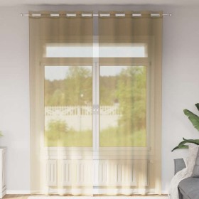 Cortinas de gasa con ojales 2 uds arena von , Vorhänge und Gardinen - Ref: Foro24-4102123, Preis: 15,54 €, Rabatt: %