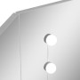 Corner dressing table with LED concrete gray 111x54x141.5 cm by vidaXL, Bedroom Dressers - Ref: Foro24-326535, Price: 169,01 ...