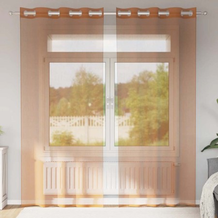 Cortinas de gasa con ojales 2 uds terracota von , Vorhänge und Gardinen - Ref: Foro24-4102140, Preis: 13,06 €, Rabatt: %