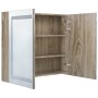 Armario de baño con espejo y LED color roble 80x12x68 cm by vidaXL, bathroom vanities - Ref: Foro24-326515, Price: 180,50 €, ...