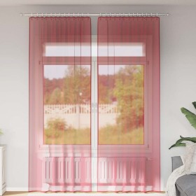 Cortinas de gasa con bolsillos para varillas 2 uds. rojo vino von , Vorhänge und Gardinen - Ref: Foro24-4102250, Preis: 15,00...