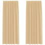 Cortinas de gasa con bolsillos para varillas 2 uds. arena von , Vorhänge und Gardinen - Ref: Foro24-4102219, Preis: 14,90 €, ...