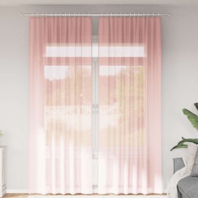 Cortinas de gasa con trabillas 2 uds rosa 140x260 cm von , Vorhänge und Gardinen - Ref: Foro24-4102290, Preis: 15,49 €, Rabat...