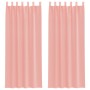 Cortinas de gasa con trabillas 2 uds rosa 140x260 cm von , Vorhänge und Gardinen - Ref: Foro24-4102290, Preis: 15,49 €, Rabat...