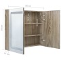 Armario de baño con espejo y LED color roble 80x12x68 cm by vidaXL, bathroom vanities - Ref: Foro24-326515, Price: 180,50 €, ...