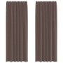Cortinas de gasa con bolsillos para varillas 2 uds. marrón von , Vorhänge und Gardinen - Ref: Foro24-4102175, Preis: 15,00 €,...