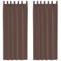 Cortinas de gasa con trabillas 2 uds. marrón by , Curtains and curtains - Ref: Foro24-4102265, Price: 15,49 €, Discount: %