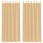 Cortinas de gasa con trabillas 2 uds arena 140x225 cm von , Vorhänge und Gardinen - Ref: Foro24-4102308, Preis: 14,28 €, Raba...