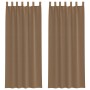 Cortinas de gasa con trabillas 2 uds marrón claro 140x260 cm by , Curtains and curtains - Ref: Foro24-4102315, Price: 16,94 €...