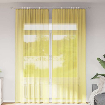 Cortinas de gasa con trabillas 2 uds amarillo 140x260 cm von , Vorhänge und Gardinen - Ref: Foro24-4102320, Preis: 17,05 €, R...