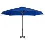 Sombrilla voladiza con poste de aluminio azul celeste 300 cm de vidaXL, Sombrillas - Ref: Foro24-46989, Precio: 91,68 €, Desc...