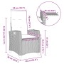 Silla de jardín reclinable con mesa auxiliar ratán gris von , Gartenstühle - Ref: Foro24-4108273, Preis: 149,99 €, Rabatt: %