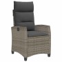 Silla de jardín reclinable con mesa auxiliar ratán gris by , Garden chairs - Ref: Foro24-4108271, Price: 144,10 €, Discount: %