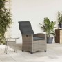 Silla de jardín reclinable con mesa auxiliar ratán gris by , Garden chairs - Ref: Foro24-4108271, Price: 144,10 €, Discount: %