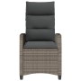 Silla de jardín reclinable con mesa auxiliar ratán gris by , Garden chairs - Ref: Foro24-4108271, Price: 144,10 €, Discount: %